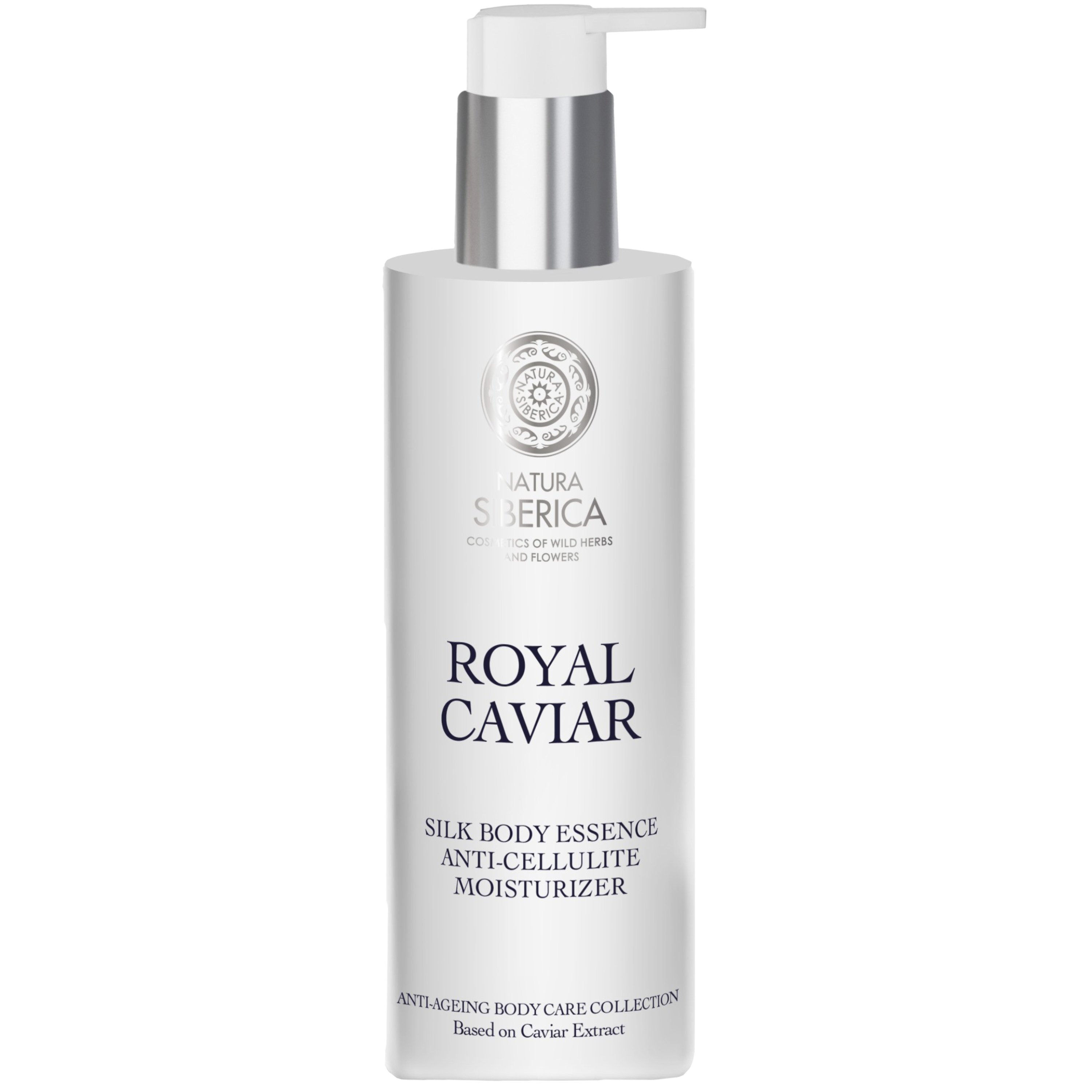 Natura Siberica Royal Caviar Silk Body Essence Anti-Cellulite Moisturizer Αντιγηραντικός Ενυδατικός Ορός Σώματος για Σύσφιξη & Κατά της Κυτταρίτιδας με Χαβιάρι & Υαλουρονικό Οξύ 200ml