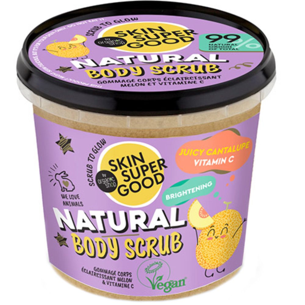 Natura Siberica Organic Shop Natural Juisy Cantalupe Vitamin C Body Scrub Φυσικό Scrub Σώματος με Άρωμα Εξωτικού Φρούτου 360ml