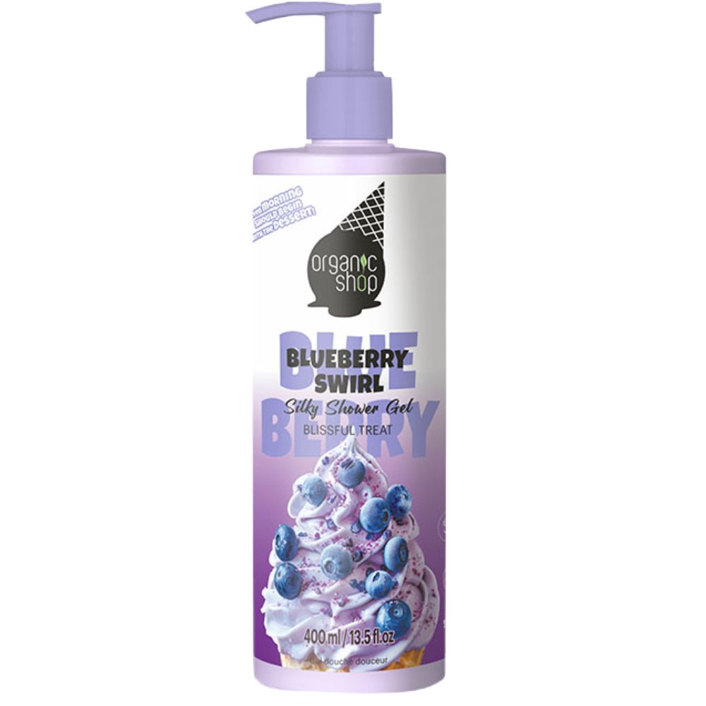 Organic Shop Ice Cream Blueberry Swirl Shower Gel Ενυδατικό Αφρόλουτρο για Απαλή Επιδερμίδα με Εκχύλισμα Μύρτιλου 400ml