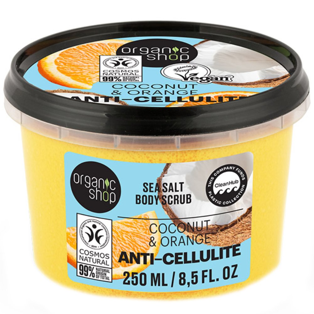 Natura Siberica Organic Shop Sea Salt Anti-Cellulite Coconut & Orange Body Scrub Scrub Σώματος κατά της Κυτταρίτιδας με Θαλασσινό Αλάτι με Καρύδα & Πορτοκάλι 250ml
