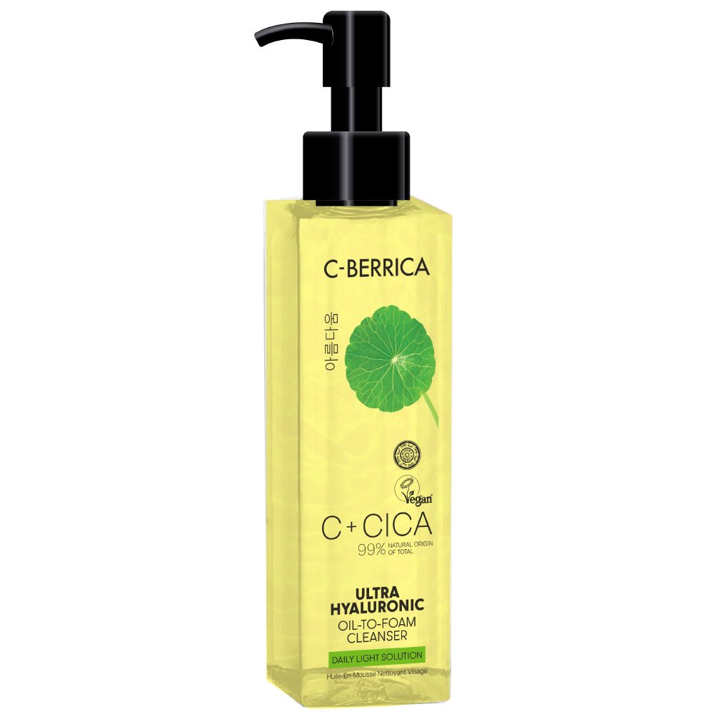 Natura Siberica C+Cica C-Berrica Daily Light Solution Ultra Hyaluronic Oil To Foam Face Cleanser Ενυδατικό Αφρώδες Λάδι Καθαρισμού με Υαλουρονικό Οξύ για Δέρμα Φρέσκο & Λαμπερό, με Αντλία 150ml