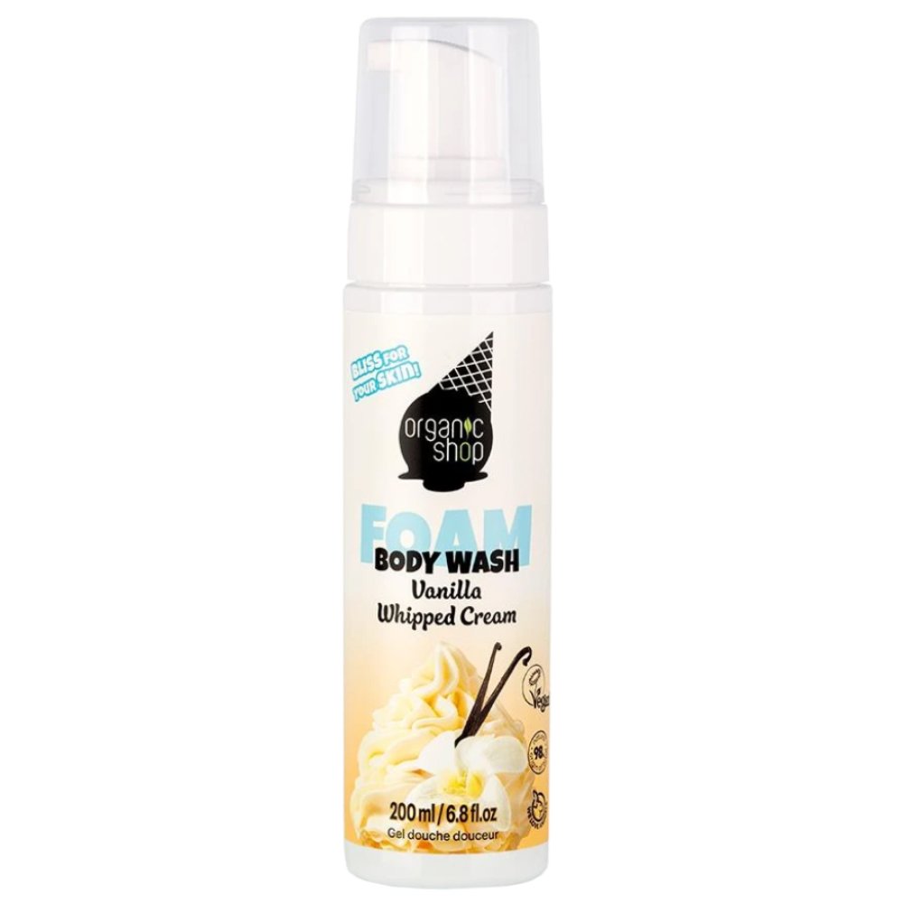 Organic Shop Ice Cream Vanilla Whipped Body Wash Ενυδατικό Αφρόλουτρο σε Μορφή Αφρού με Εκχύλισμα Βανίλιας 200ml