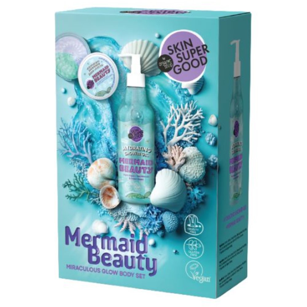 Organic Shop Promo Mermaid Beauty Hydrating Shower Gel 250ml & Moisturising Body Mouse 100ml