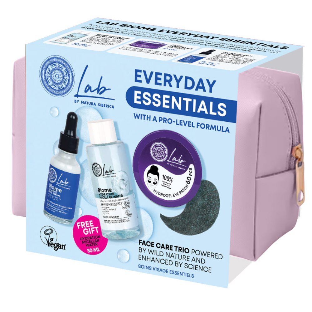 Natura Siberica Promo Lab Biome Everyday Essentials Super Tonic Eye Patche 60 Τεμάχια & Balance Face Serum 30ml & Δώρο Hydration Micellar Water 50ml &  & Δώρο Νεσεσέρ 1 Τεμάχιο