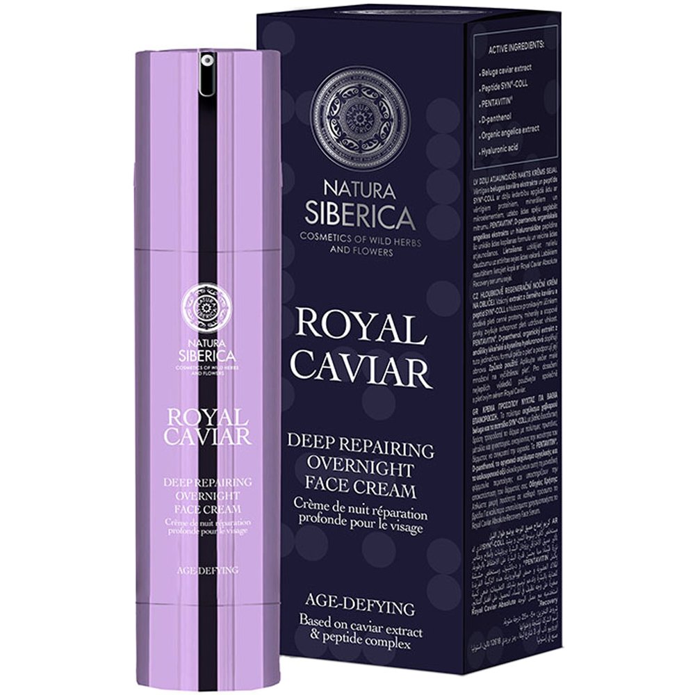 Natura Siberica Natura Siberica Royal Caviar Deep Repairing Overnight Face Cream Κρέμα Νύχτας για Ολική Αναδόμηση της Επιδερμίδας του Προσώπου 50ml