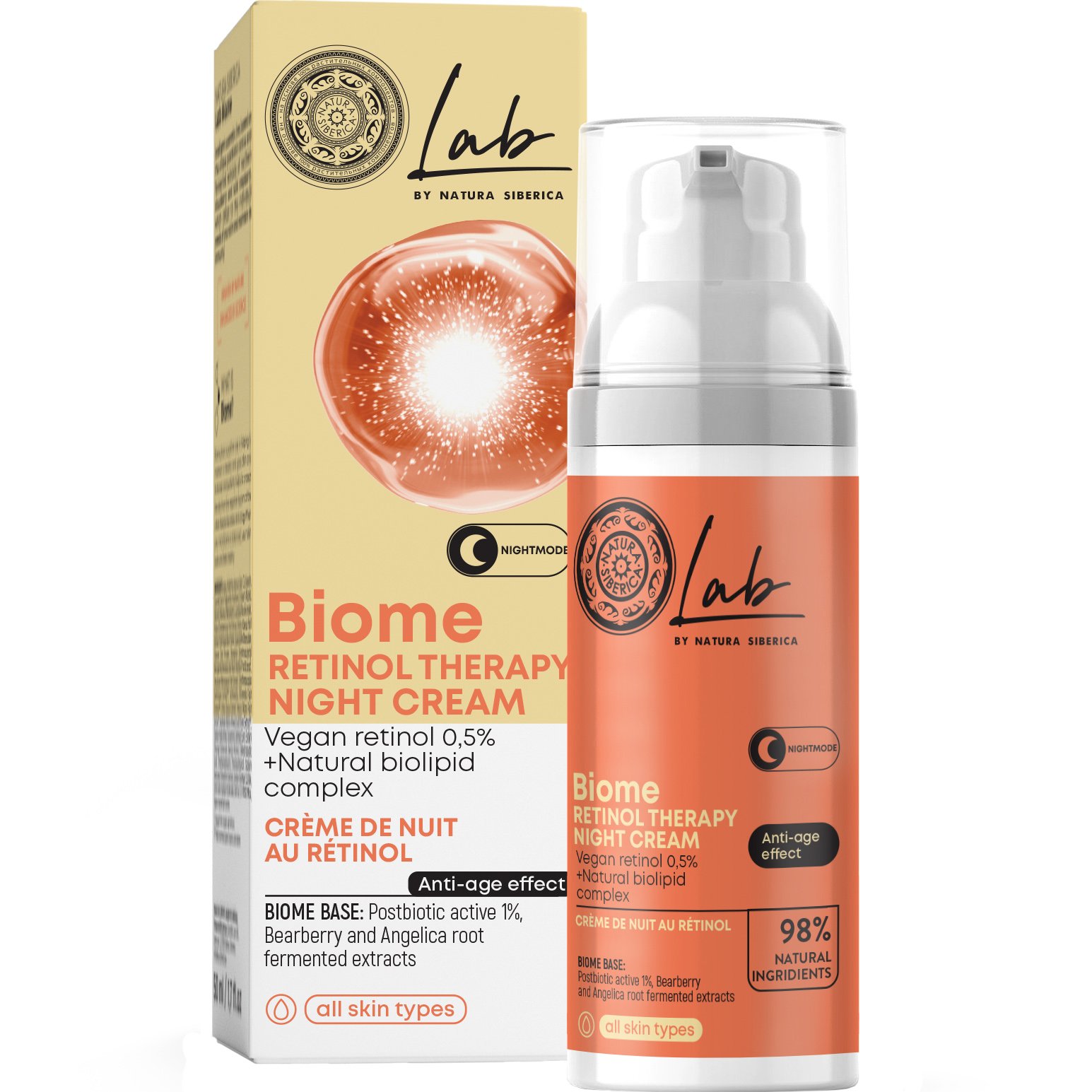 Natura Siberica Natura Siberica Lab Biome Retinol Therapy Night Cream Κρέμα Νυκτός Προσώπου με Ρετινόλη 50ml