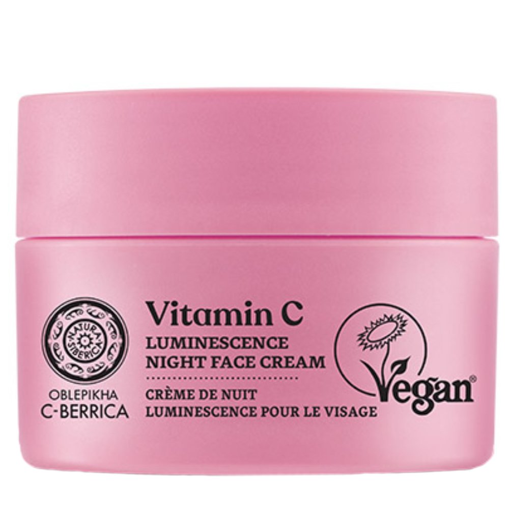 Natura Siberica Oblepikha Vitamin C Luminescence Night Face Cream Ενυδατική Κρέμα που Επαναφέρει τη Λάμψη & Εξομαλύνει τον Τόνο του Δέρματος 50ml