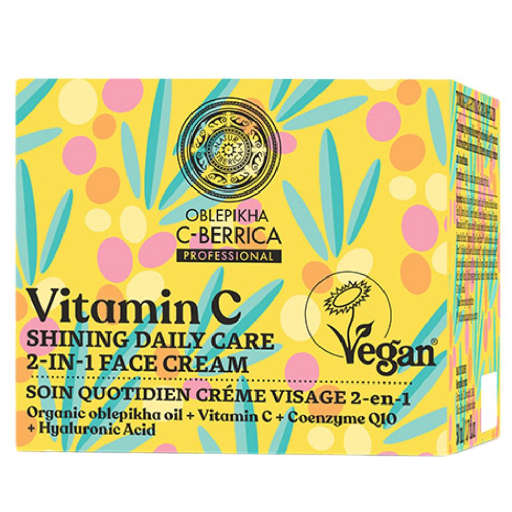 Natura Siberica Natura Siberica Oblepikha Vitamin C Shining Daily Care 2-In-1 Face Cream Ενυδατική Κρέμα Προσώπου 2 σε 1 για Λαμπερή & Νεανική επιδερμίδα 50ml