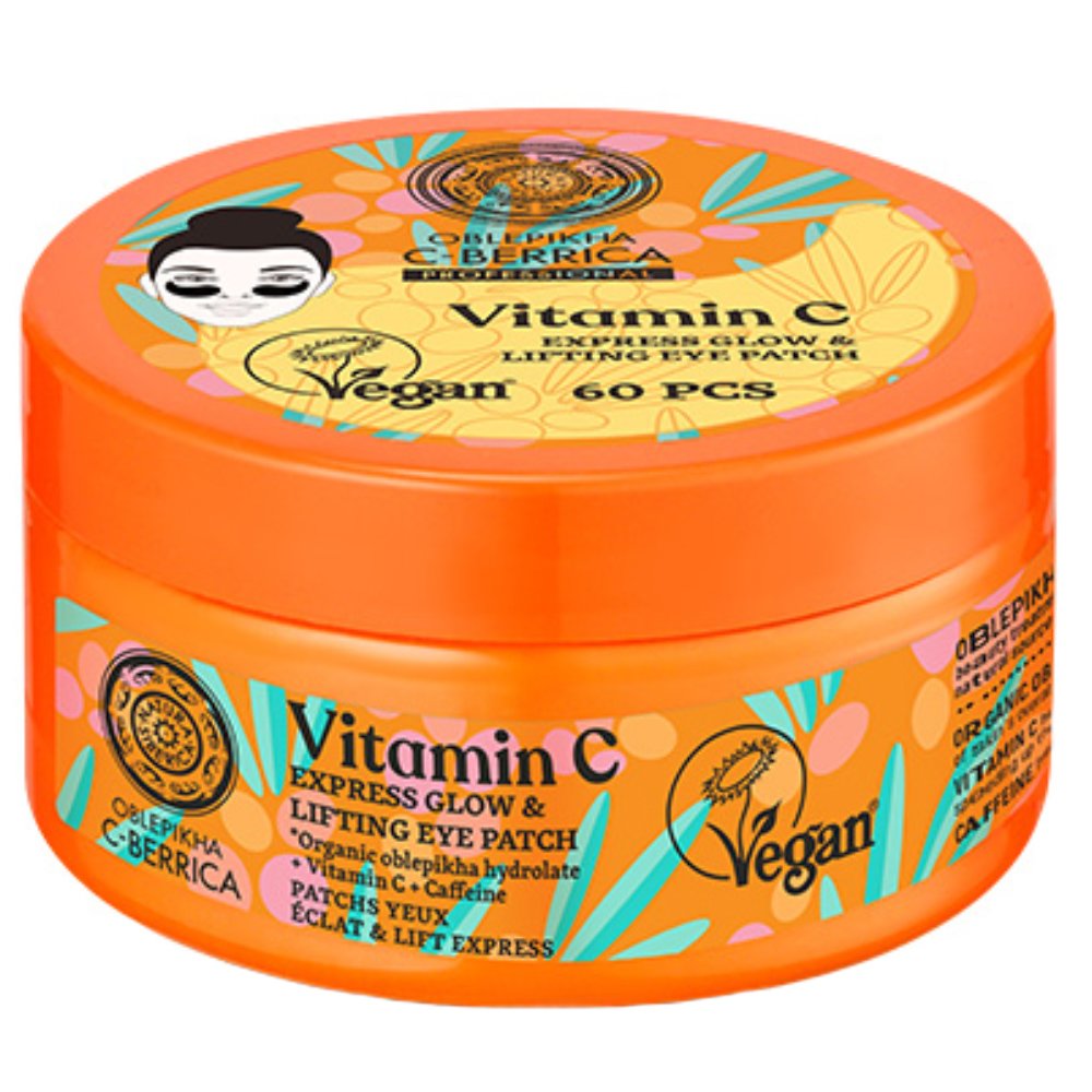 Natura Siberica Oblepikha Vitamin C Express Glow & Lifting Eye Patches Ενυδατικά Patches Ματιών με Βιταμίνη C για Λάμψη & Ανόρθωση 60 Τεμάχια