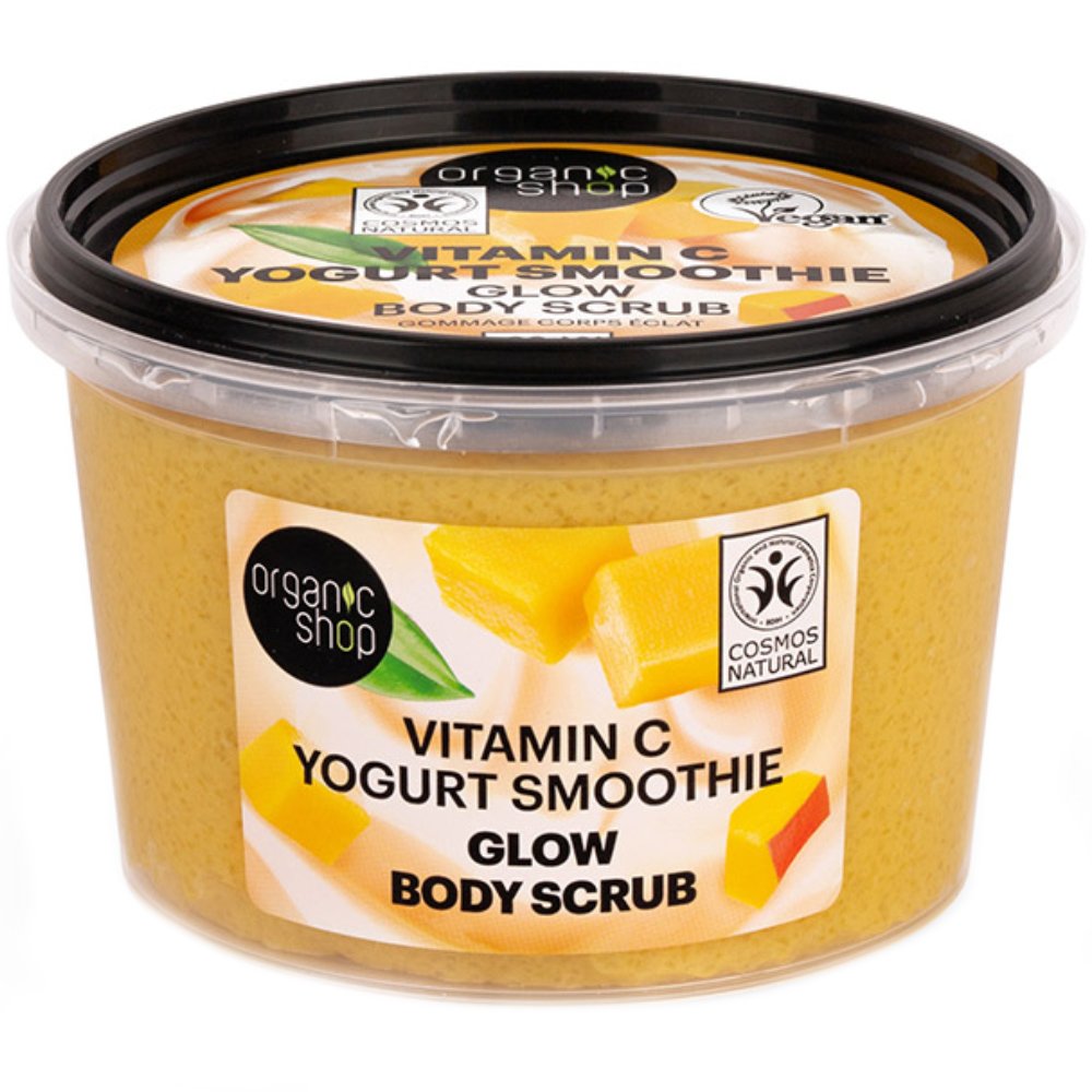 Natura Siberica Organic Shop Glow Vitamin C Yogurt Smoothie Body Scrub Scrub Σώματος για Λάμψη με Βιταμίνη C Smothie Γιαουρτιού 250ml