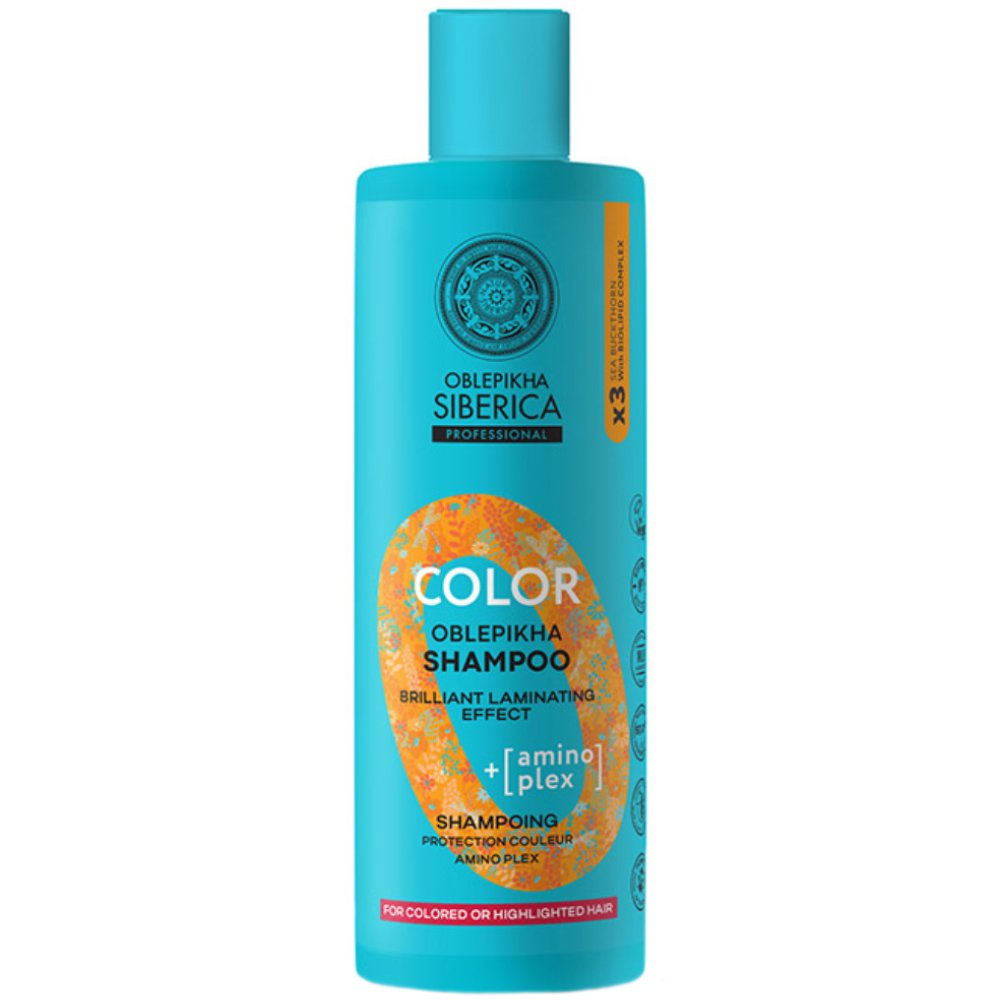 Natura Siberica Oblepikha Siberica Professional Color with Biolipid Complex & Amino Plex Shampoo Ενδυναμωτικό Σαμπούαν Προστασίας Χρώματος με Amino Plex για Βαμμένα Μαλλιά 400ml