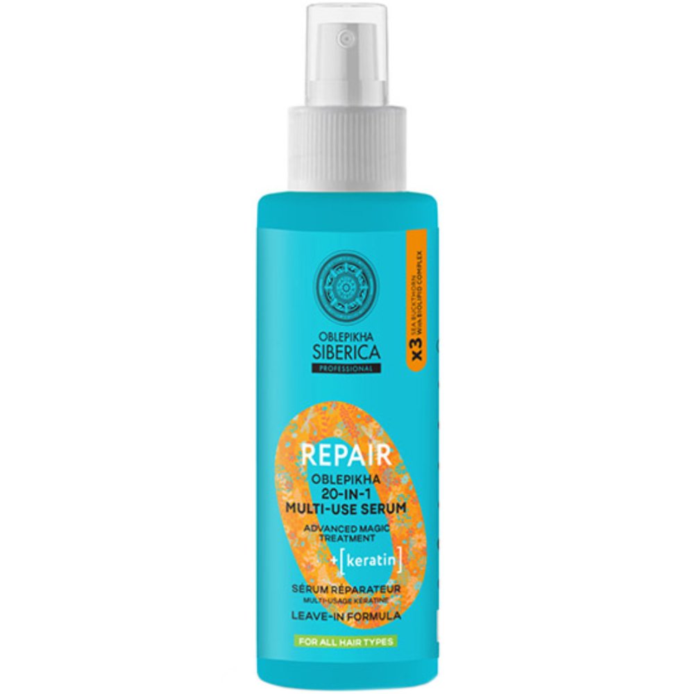 Natura Siberica Oblepikha Siberica Professional Repair 20-In-1 with Biolipid Complex & Keratin Multi-Use Serum Ενυδατικός Ορός Αναδόμησης της Τρίχας με Κερατίνη 200ml
