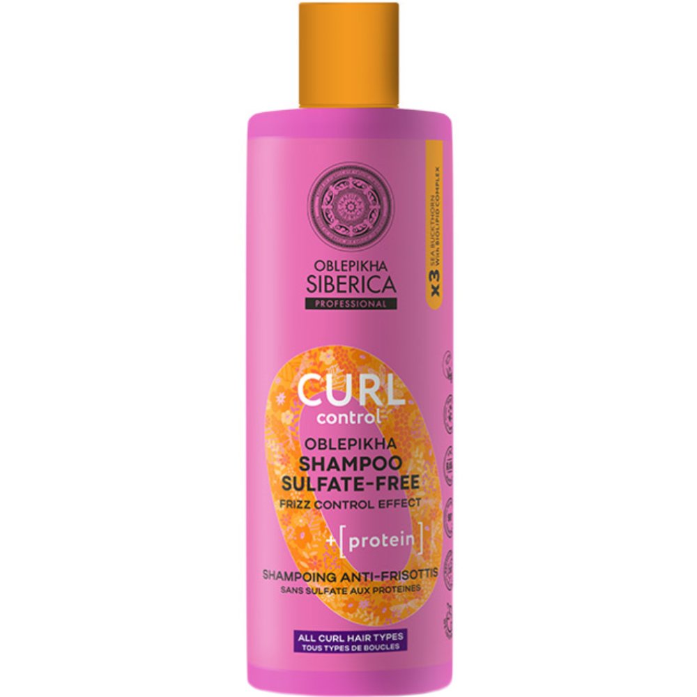 Oblepikha Siberica Professional Curl Sulfate Free with Biolipid Complex & Protein Anti-Frisottis Shampoo Σαμπουάν για Μπούκλες με Πρωτεΐνη Σίτου 400ml