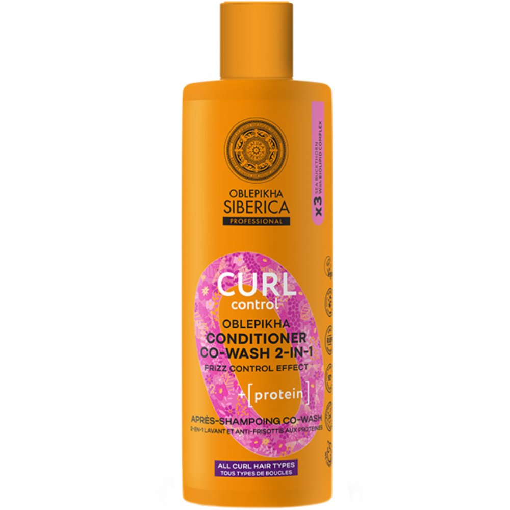 Natura Siberica Oblepikha Siberica Professional Curl Co-Wash 2-In-1 with Biolipid Complex & Protein Conditioner Ενυδατική Κρέμα Μαλλιών 2σε1 για Μπούκλες με Πρωτεΐνη Σίτου 400ml