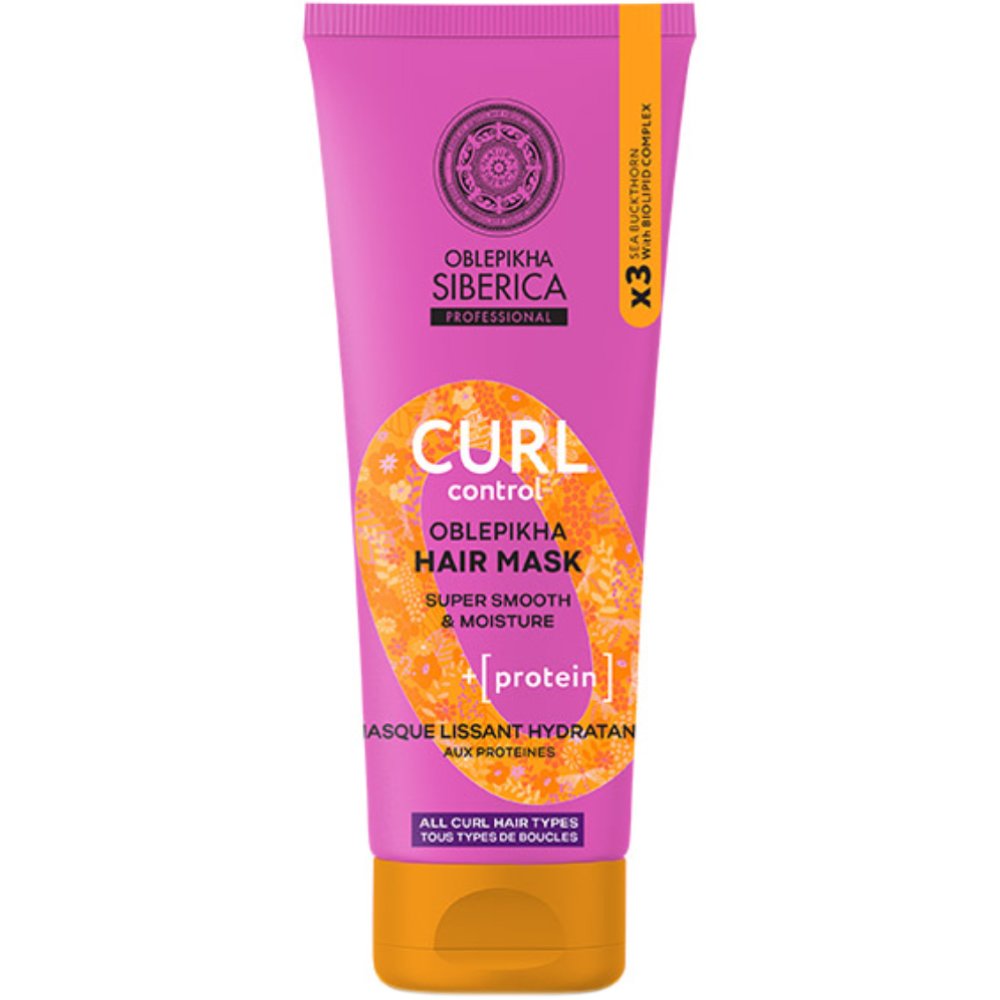 Natura Siberica Oblepikha Siberica Professional Curl with Biolipid Complex & Protein Hair Mask Μάσκα Μαλλιών για Μπούκλες με  Πρωτεΐνη Σίτου 200ml