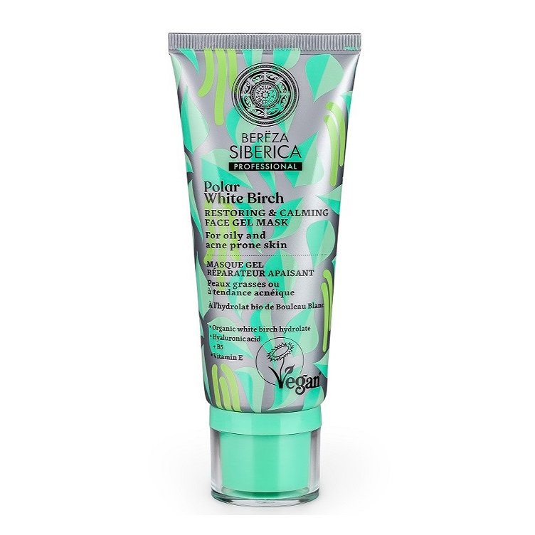 Natura Siberica Bereza Polar White Birch Face Gel Mask Ενυδατική Gel Μάσκα Αποκατάστασης & Εξισορρόπησης με Λευκή Σημύδα, για Λιπαρή & Ακνεϊκή Επιδερμίδα 100ml