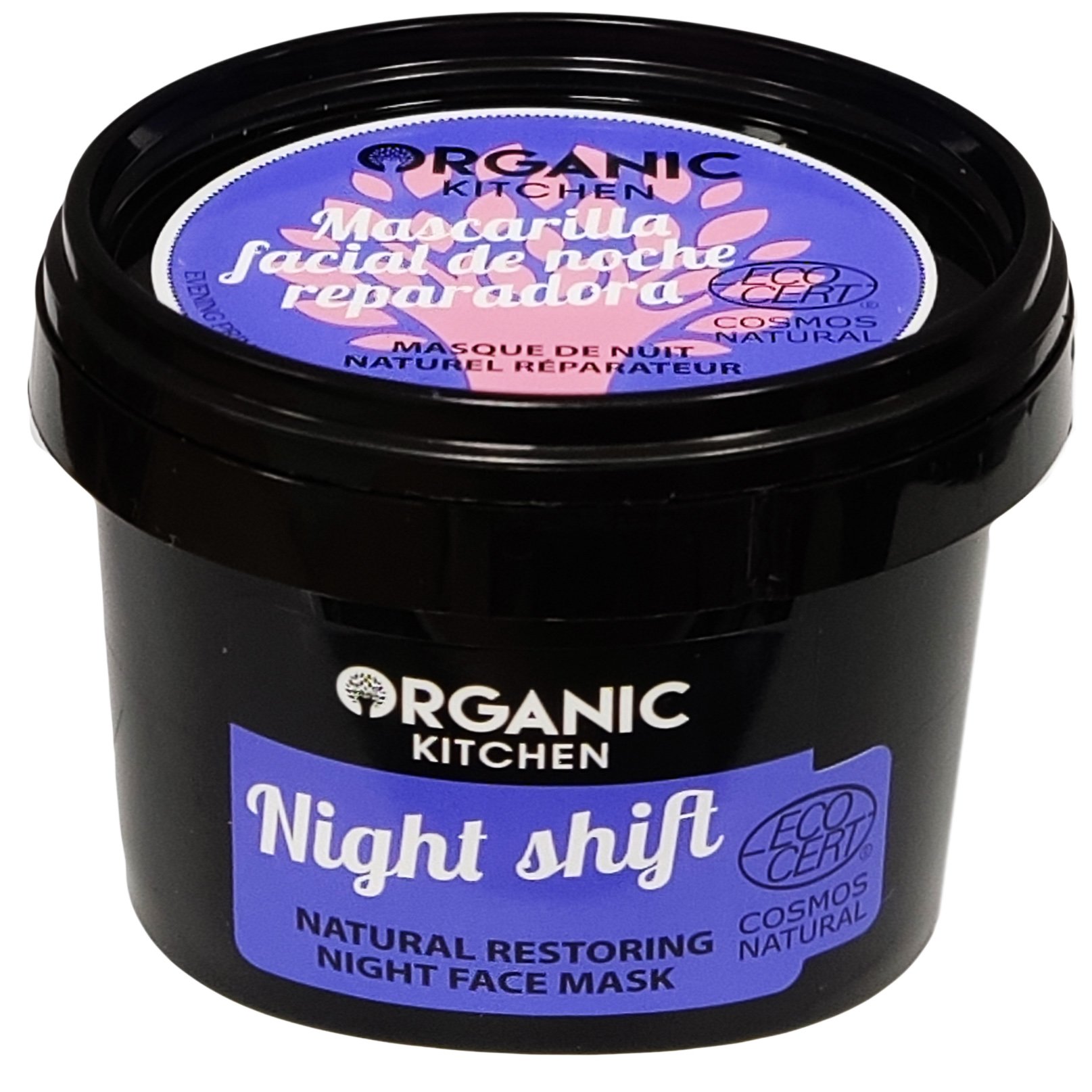 Organic Kitchen Night Shift Natural Restoring Night Face Mask Φυσική Μάσκα Νυκτός Προσώπου για Αναδόμηση της Επιδερμίδας 100ml