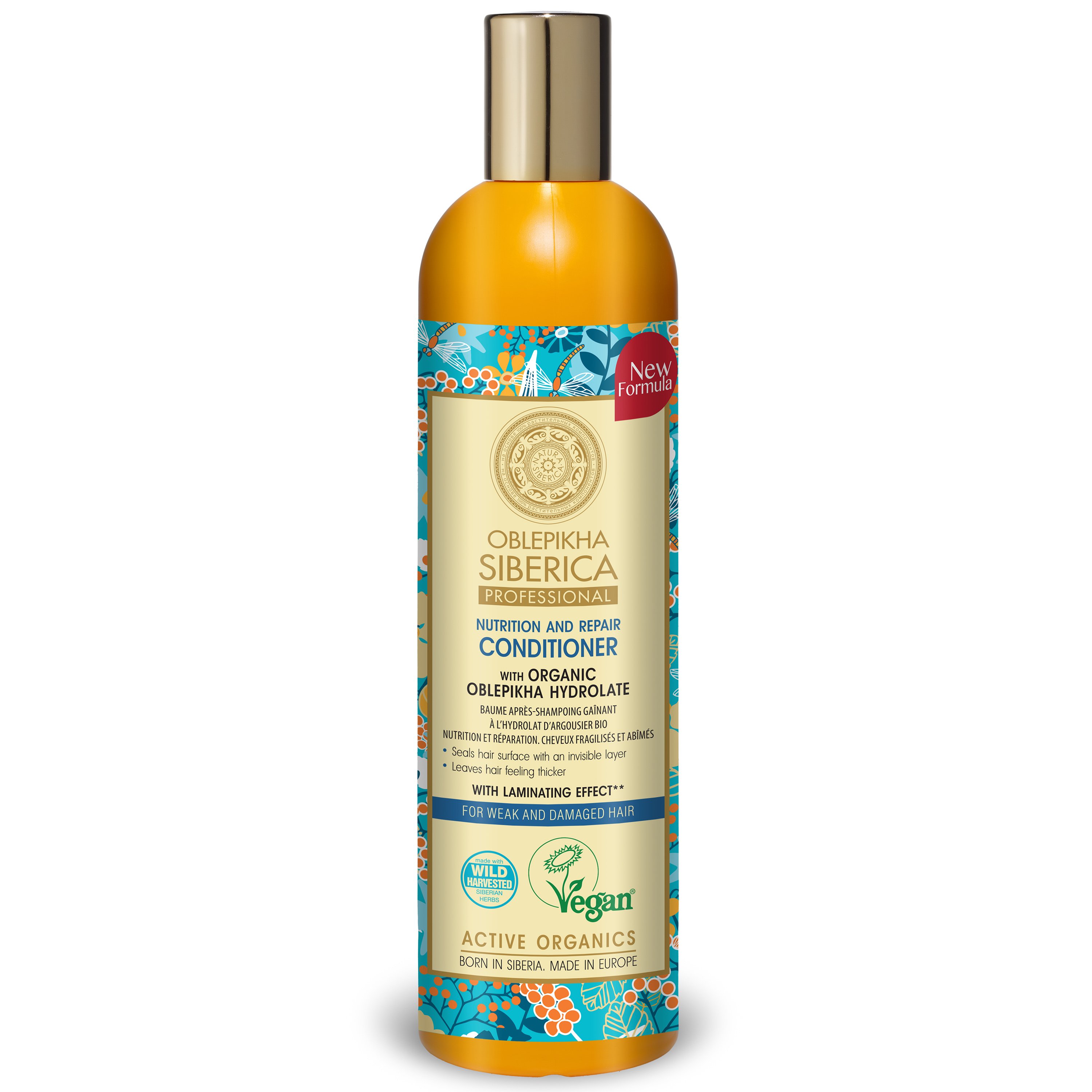 Natura Siberica Oblepikha Nutrition & Repair Conditioner Θρεπτική, Επανορθωτική Μαλακτική Κρέμα Μαλλιών για Αδύναμα, Ταλαιπωρημένα Μαλλιά 400ml