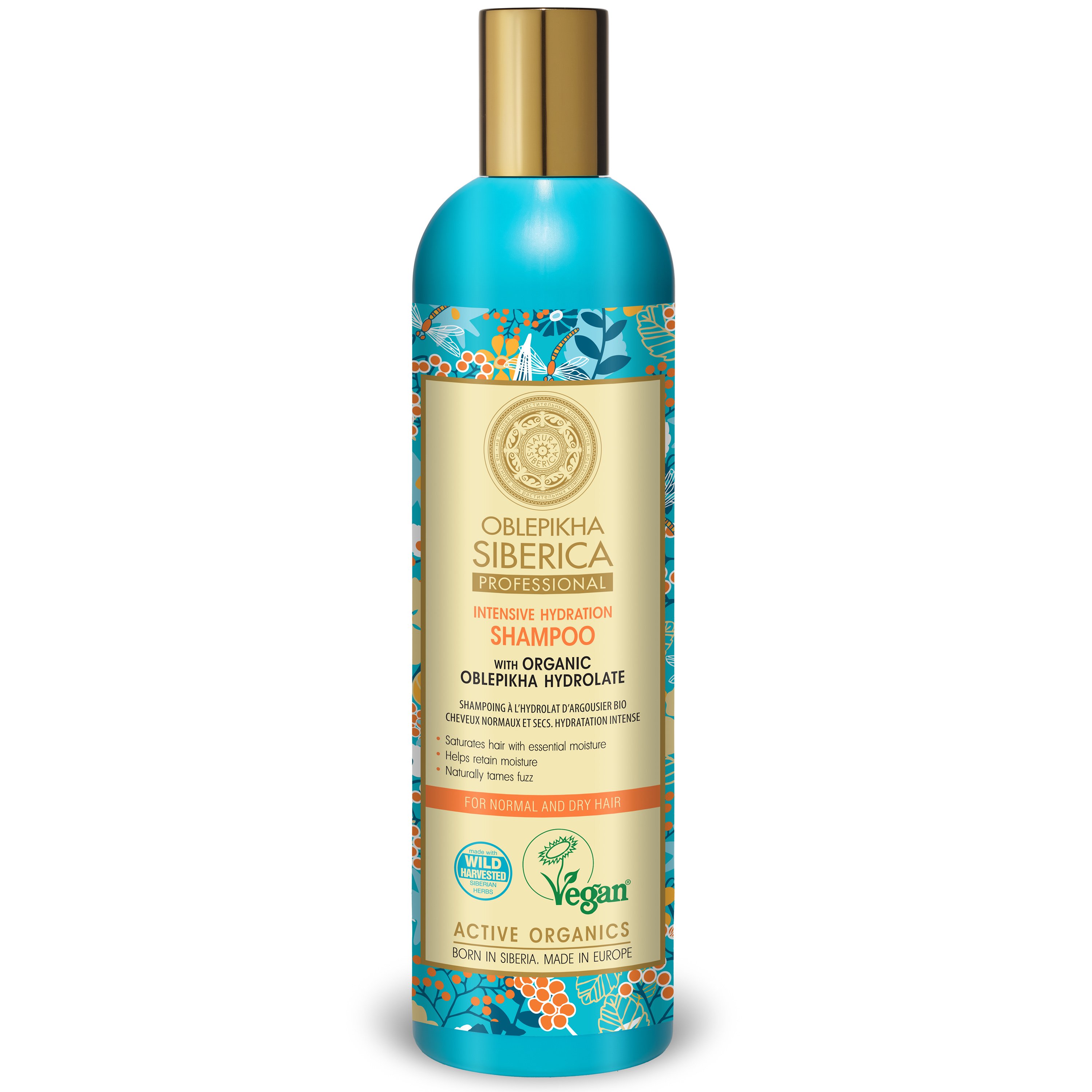 Natura Siberica Oblepikha Intensive Hydration Shampoo Σαμπουάν Εντατικής Ενυδάτωσης για Κανονικά, Ξηρά Μαλλιά 400ml