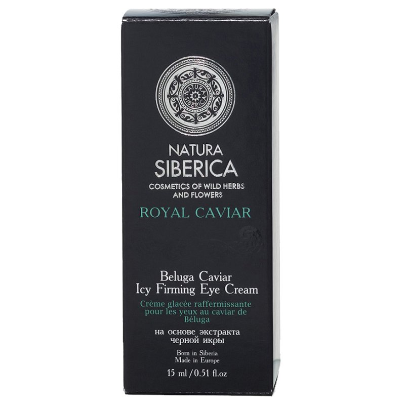 Natura Siberica Royal Caviar Icy Firming Eye Cream Αντιγηραντική 24ωρη Κρέμα Ματιών Ελαφριάς Υφής για Αποτέλεσμα Lifting με Μαύρο Χαβιάρι 15ml