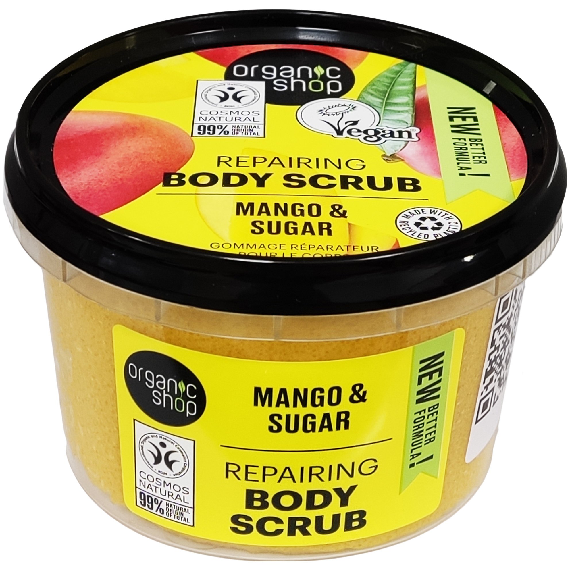 Organic Shop Repairing Body Scrub with Kenyan Mango & Sugar Απολεπιστικό Σώματος για Άμεση Ανανέωση με Μάνγκο & Ζάχαρη 250ml