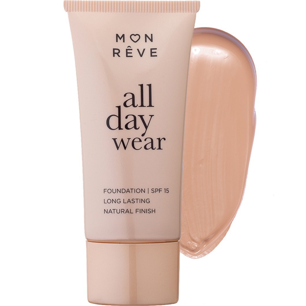 Mon Reve All Day Wear Matte Foundation Spf15 with Medium to High Coverage Foundation για Μέτρια προς Υψηλή Κάλυψη & Φυσικό Ματ Αποτέλεσμα 35ml - 102