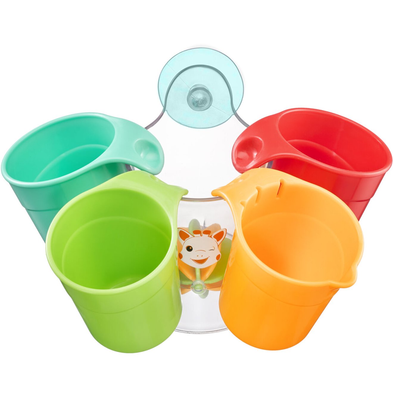 Sophie La Girafe Sophie La Girafe Funny Bath Cups 10m+ Εκπαιδευτικό Παιχνίδι Μπάνιου με Πολύχρωμα Κυπελάκια 1 Τεμάχιο, Κωδ S523524