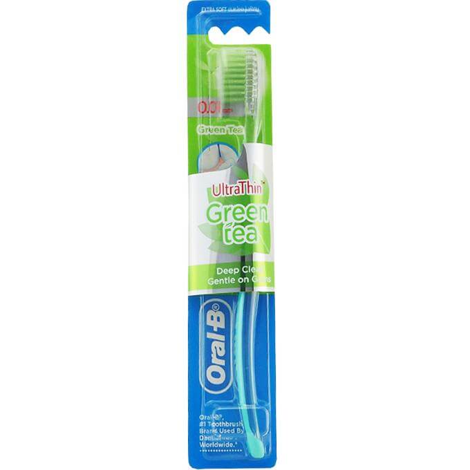 Oral-B UltraThin Green Tea 0.01mm Extra Soft Πολύ Μαλακή Οδοντόβουρτσα, 2x πιο Εύκαμπτες Άκρες για Έναν Απαλό Καθαρισμό 1τεμάχιο