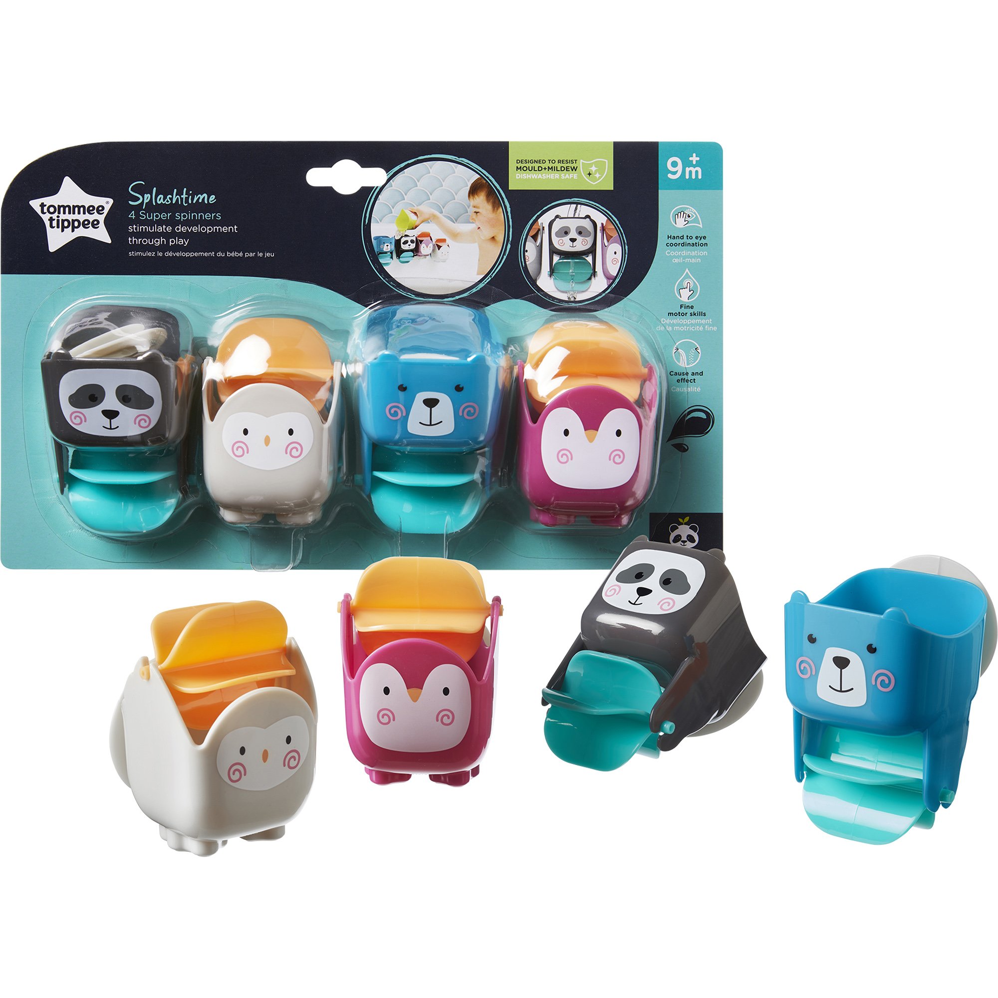 Tommee Tippee Splashtime Super Spinners Κωδ 491012 Παιχνίδια Μπάνιου Νερόμυλοι 9m+, 1 Τεμάχιο