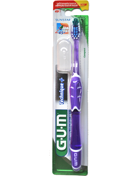 Gum Technique+ Regular Soft Οδοντόβουρτσα με Θήκη Προστασίας (490) – πορτοκαλί