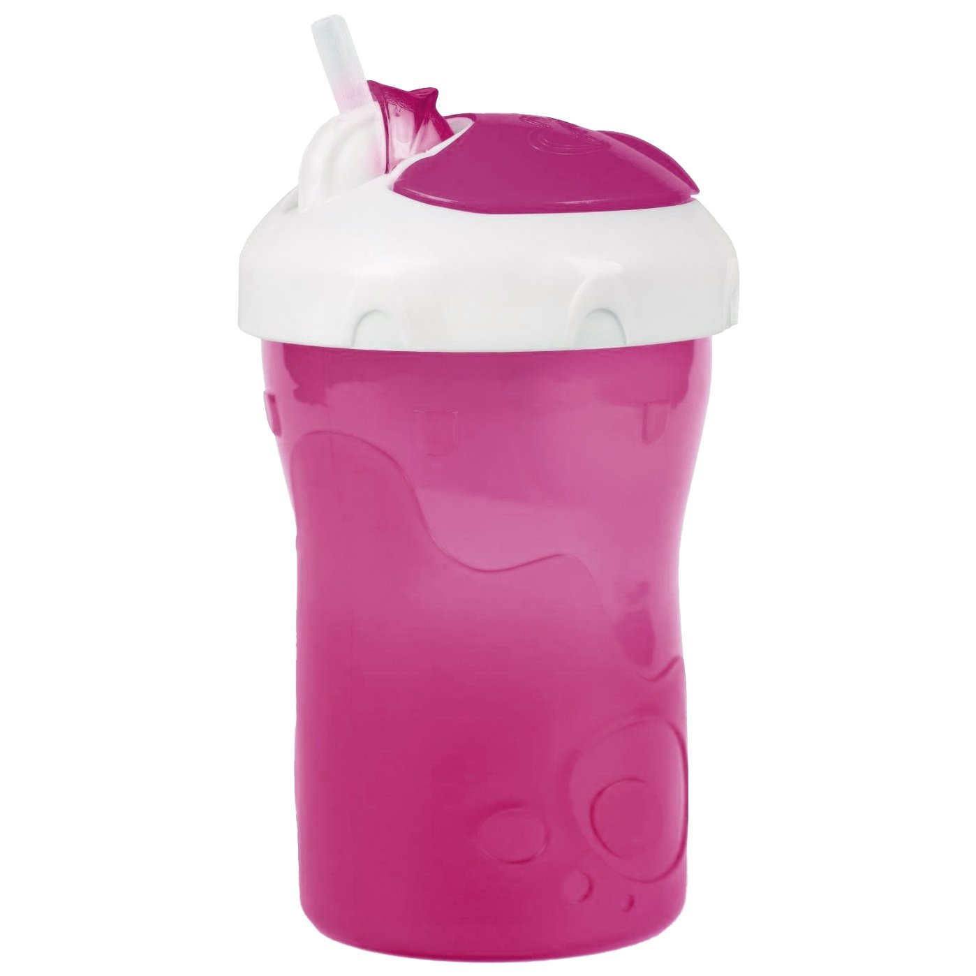 Mam Primamma 2in1 Cup Ποτηράκι Πολυπροπυλενίου με Καλαμάκι Σιλικόνης & Θήκη 12m+, 280ml, Κωδ 800 – Φούξια