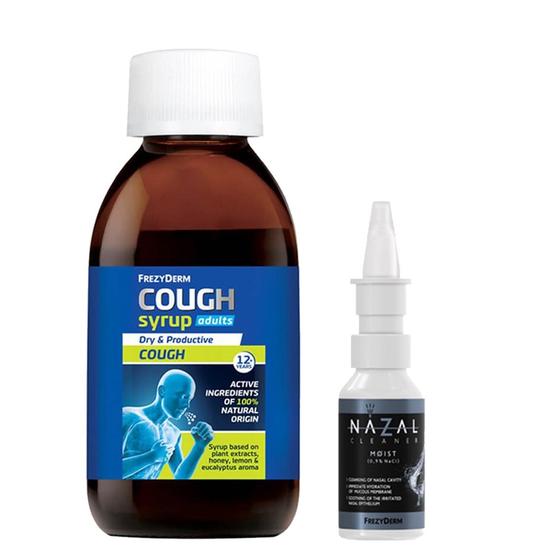 Frezyderm Frezyderm Promo Cough Syrup Adults 182g & Nazal Cleaner Moist Spray 30ml