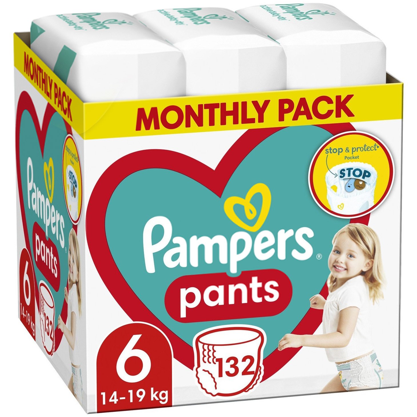 Pampers Pants Monthly Pack Νο6 (14-19kg) 132 πάνες