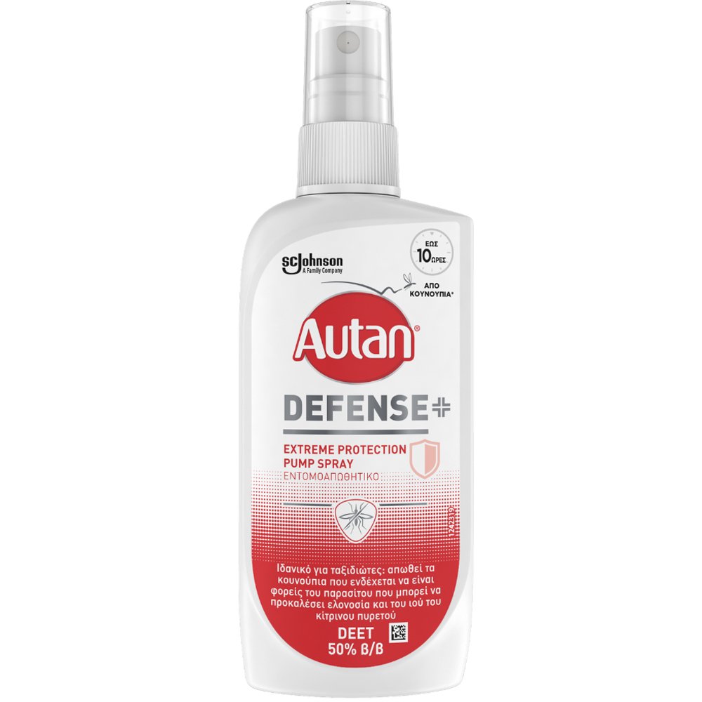 Autan Autan Defense Extreme Protection Spray Εντομοαπωθητικό Spray Μακράς Διάρκειας Έως 10 Ώρες από τα Τσιμπήματα των Κοινών Σπιτικών Κουνουπιών & των Κουνουπιών Anopheles 100ml