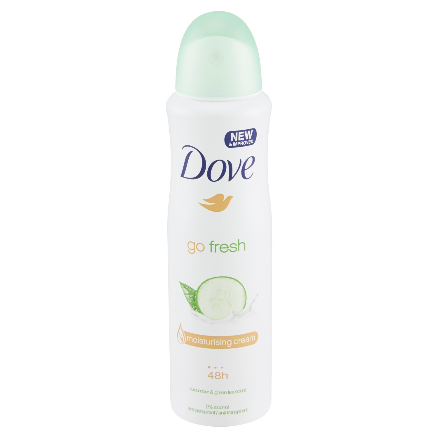 Dove Deo Spray Go Fresh 48h Cucumber & Green Tea Αποσμητικό 48ωρης Αντιιδρωτικής Προστασίας με Αγγούρι & Πράσινο Τσάι 150ml