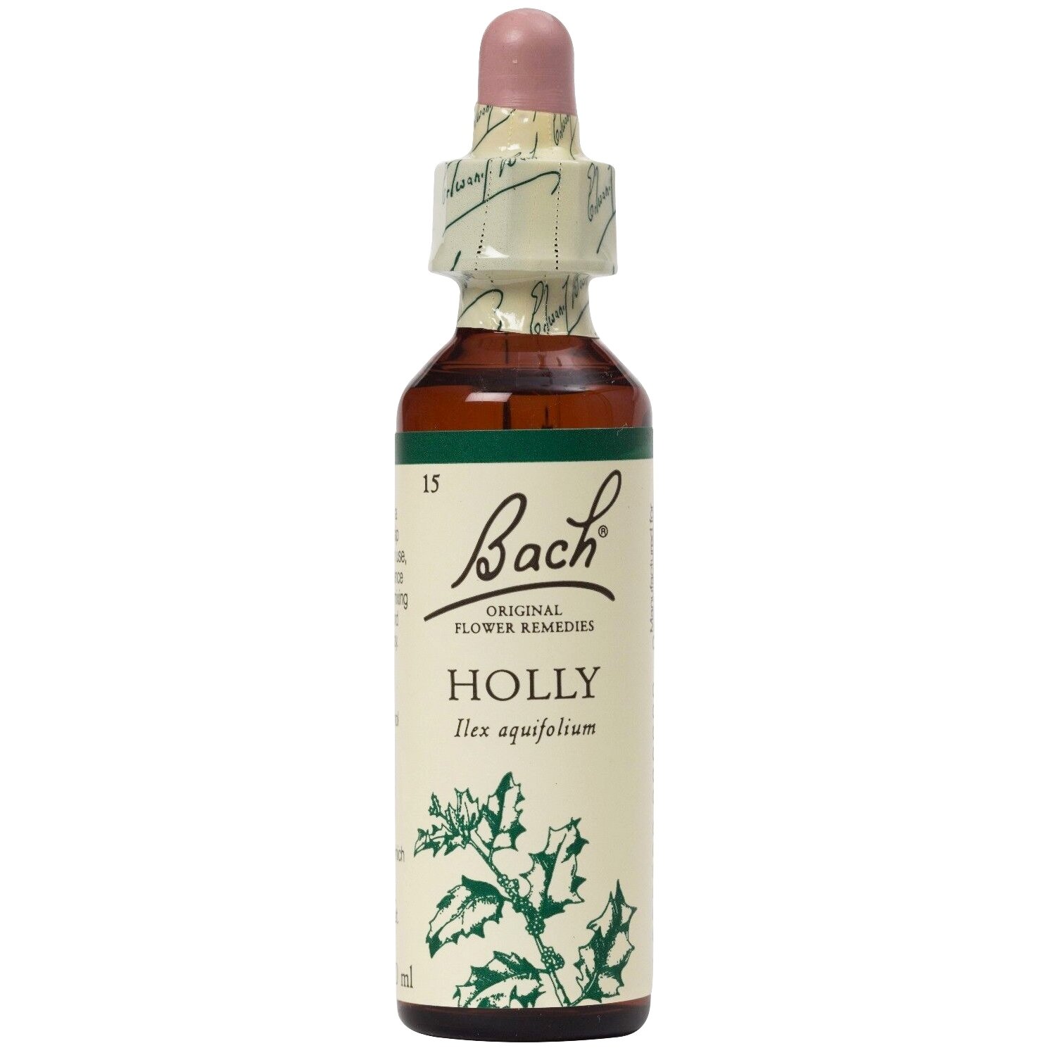 Bach Holly Συμπλήρωμα Διατροφής Ανθοϊάματος με Εκχύλισμα Αρκουδοπούρναρου για Χαλάρωση Οξύθυμων & Αντιδραστικών Χαρακτήρων 20ml