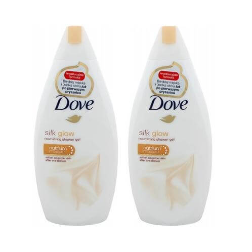 Dove Αφρόλουτρο Silk Για Μεταξένια Επιδερμίδα 2X500ml Πακέτο 1+1