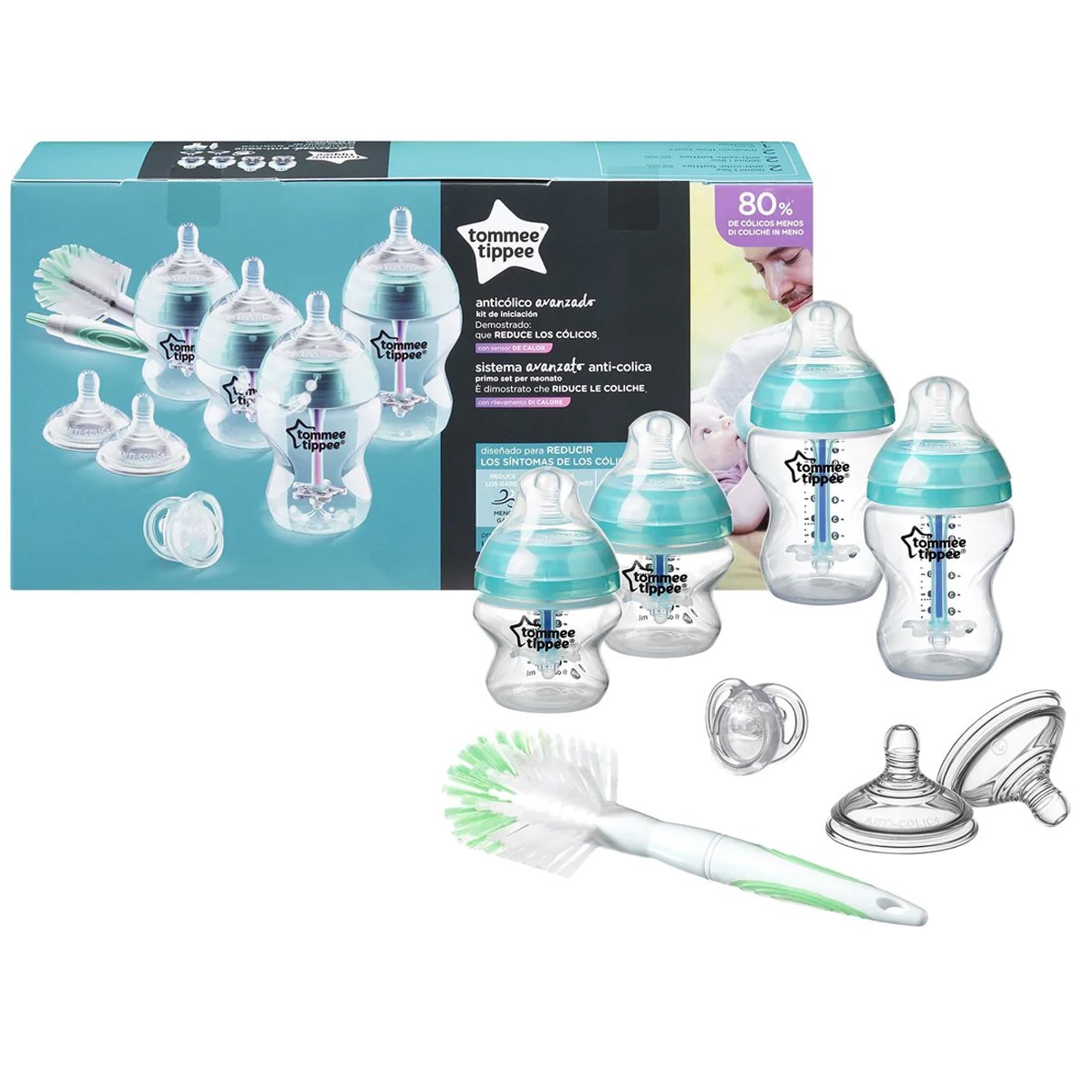 Tommee Tippee Πακέτο Προσφοράς Advanced Anti-Colic Newborn Starter Set Κωδ 42260951 Σετ Μπιμπερό για Νεογέννητα 8 Τεμάχια