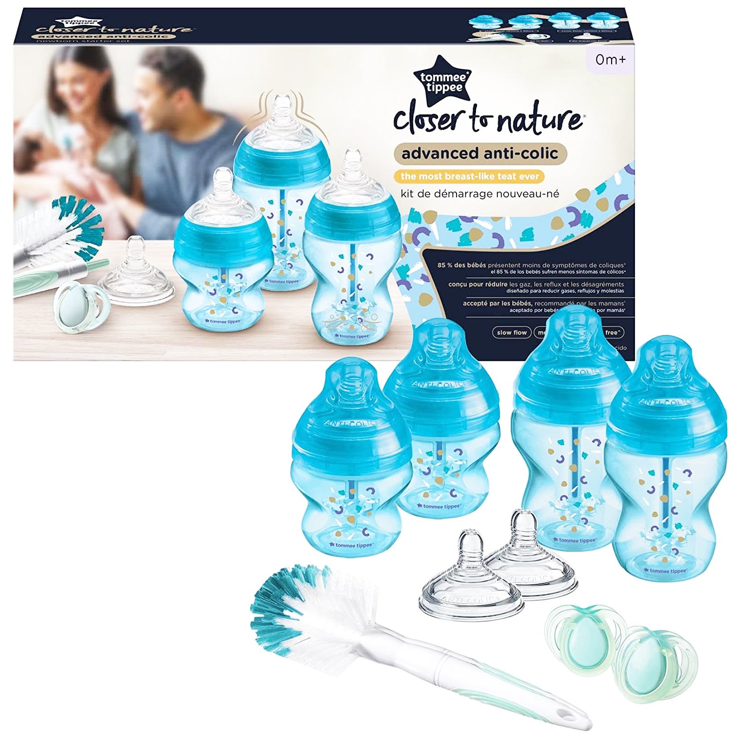 Tommee Tippee Πακέτο Προσφοράς Closer to Nature Newborn Starter Set 0m+ Κωδ 422751 Σετ Μπιμπερό Κατά των Κολικών για Νεογέννητα 9 Τεμάχια