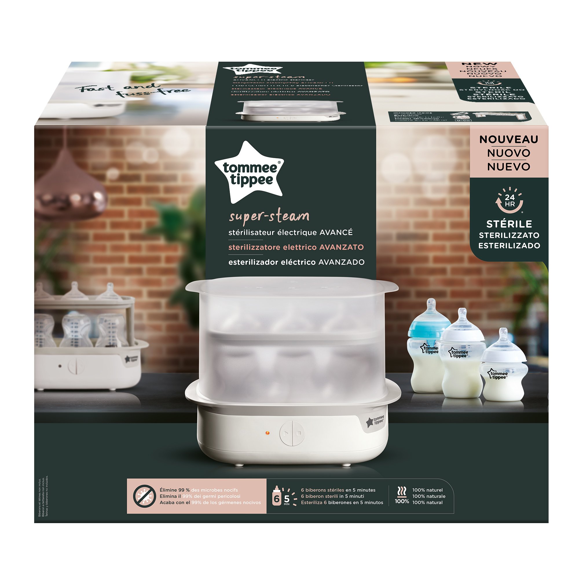 Tommee Tippee Electric Super Steam Sterilizer Κωδ 423210 Ηλεκτρικός Αποστειρωτής Ατμού 1 Τεμάχιο