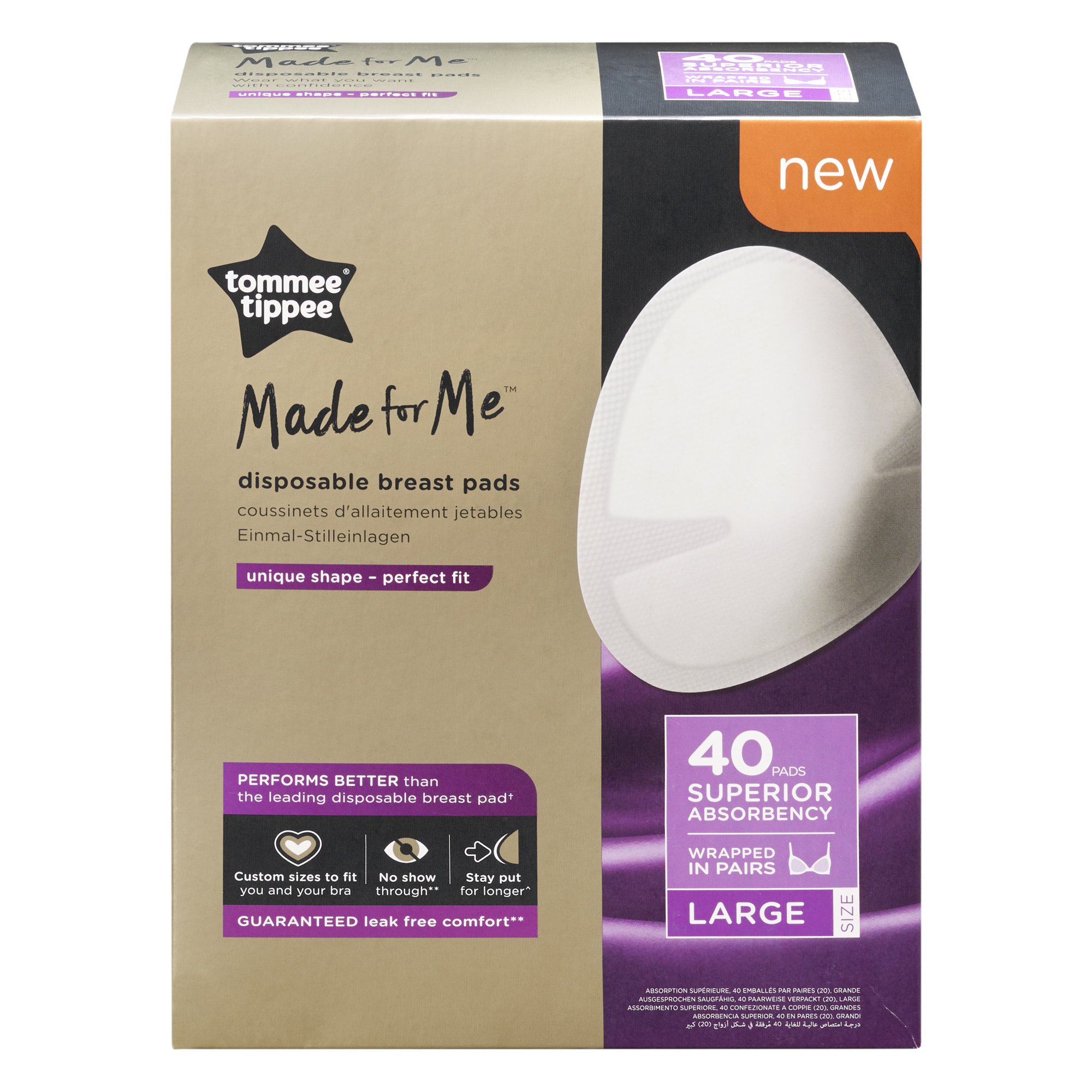 Tommee Tippee Tommee Tippee Disposable Breast Pads Daily Κωδ 423635 Επιθέματα Στήθους μίας Χρήσης 40 Τεμάχια - Large