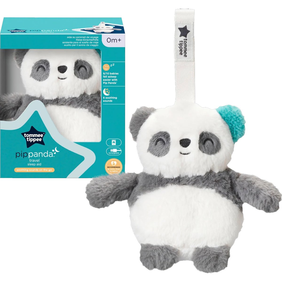Tommee Tippee Tommee Tippee Travel Sleep Aid Pip Panda 0m+, Βοήθημα Ύπνου με Ήχους & Ενσωματωμένο Νυχτερινό Φως 1 Τεμάχιο