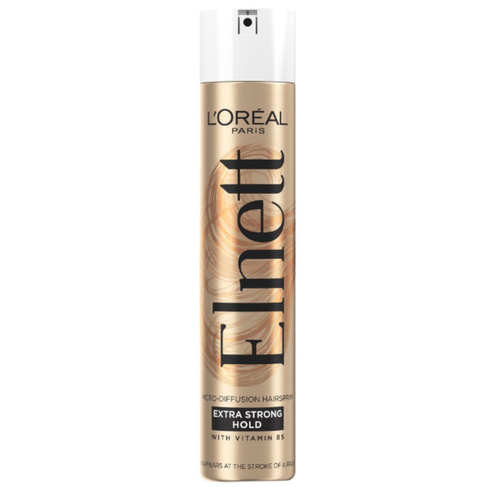 Loreal Paris L'Oreal Paris Elnett Extra Strong Hold Hair Spray Σπρέι Μαλλιών για Λάμψη & για Πολύ Δυνατό Κράτημα που Διαρκεί 400ml 