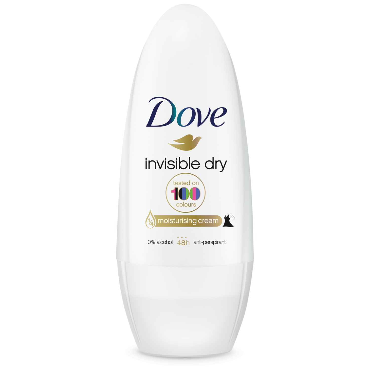 Dove Deo Roll On Invisible Dry 48h Clean Touch Αποσμητικό 48ωρης Αντιιδρωτικής Προστασίας Χωρίς Λευκά Σημάδια στα Ρούχα 50ml