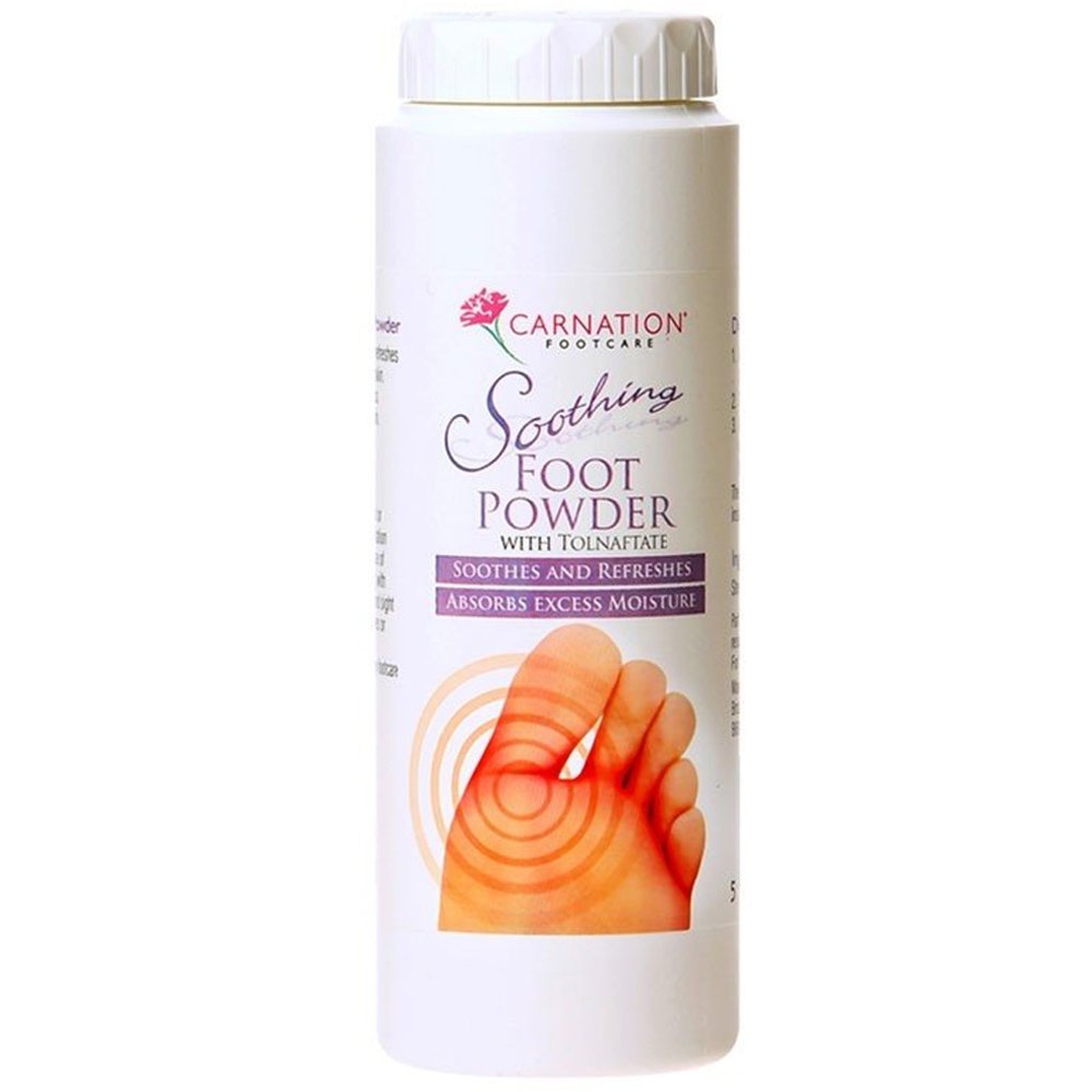 Vican Carnation Footcare Soothing Foot Powder with Tolnaftate Καταπραϋντική Πούδρα Ποδιών με Τολναφτάτη για Υγιή Επιδερμίδα, Φρεσκάδα & Άνεση 75gr