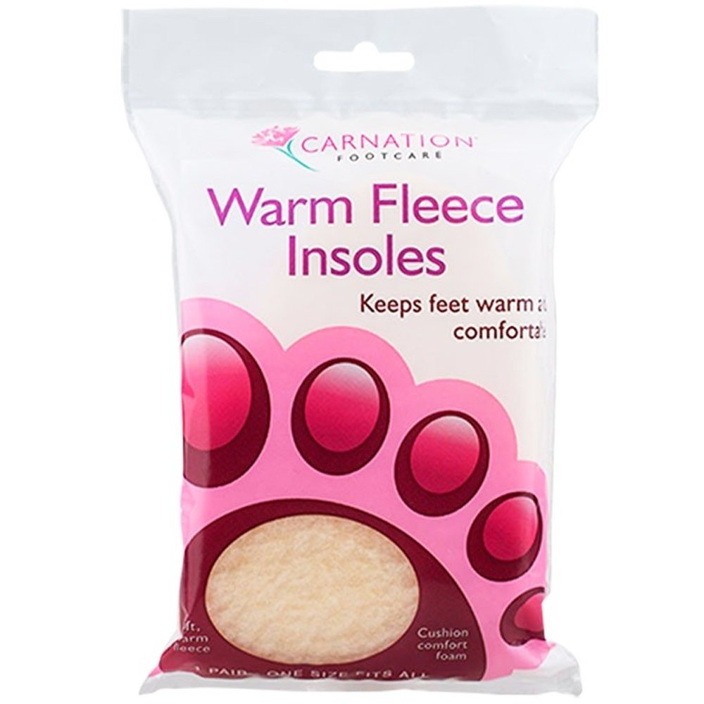 Vican Carnation Footcare Warm Fleecy Insoles Χειμωνιάτικοι Πάτοι Υποδημάτων με Λεπτή Fleece Επίστρωση One Size 1 Ζευγάρι