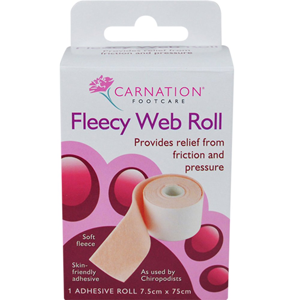 Carnation Carnation Fleecy Web Roll Προστατευτικό Αυτοκόλλητο Επίθεμα Ποδιών σε Ρολό (7,5cm x 75cm) 1 Τεμάχιο