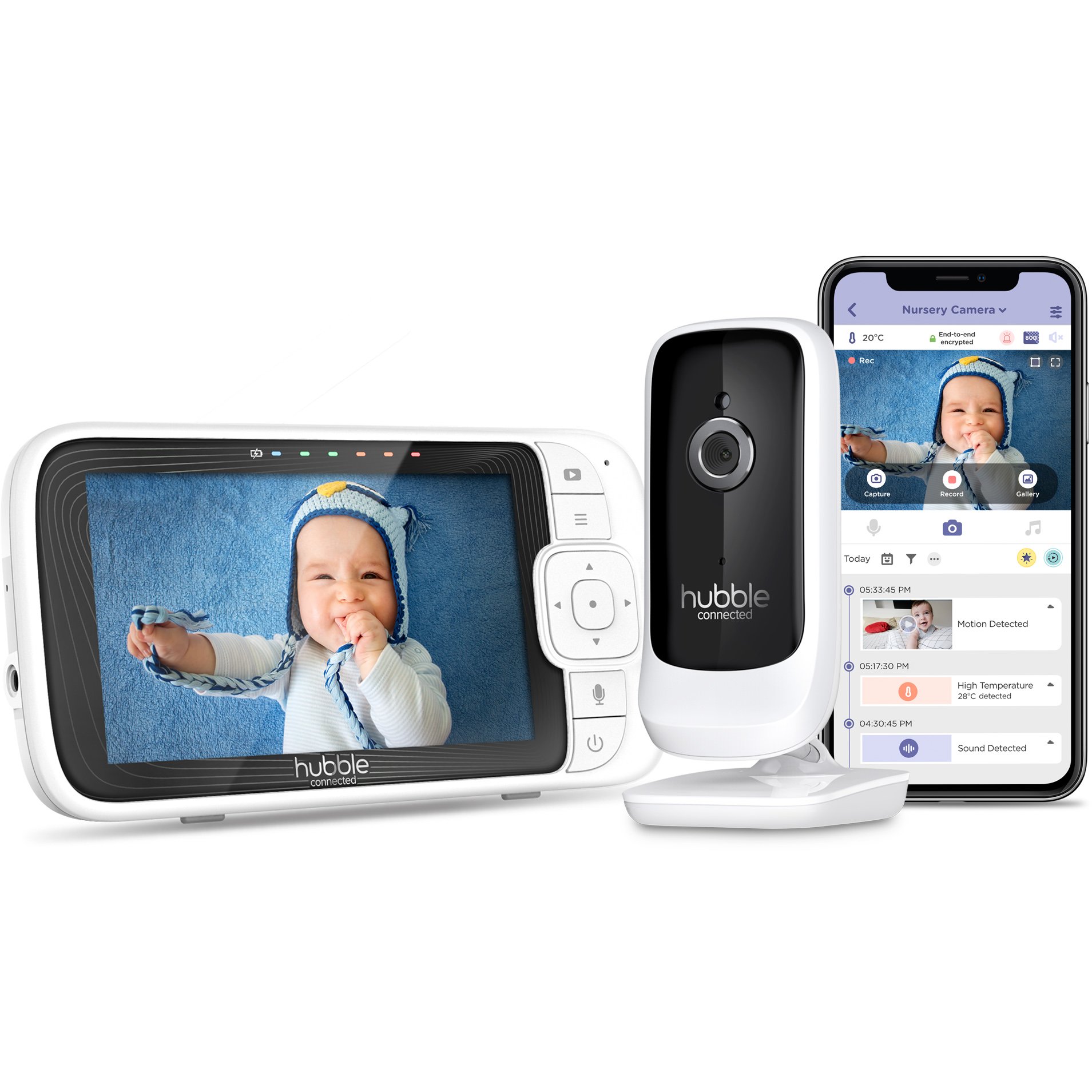 Hubble Connected Hubble Connected Nursery Pal Link Premium 5" Smart Baby Monitor Οθόνη Μωρού Αμφίδρομης Επικοινωνίας 1 Τεμάχιο