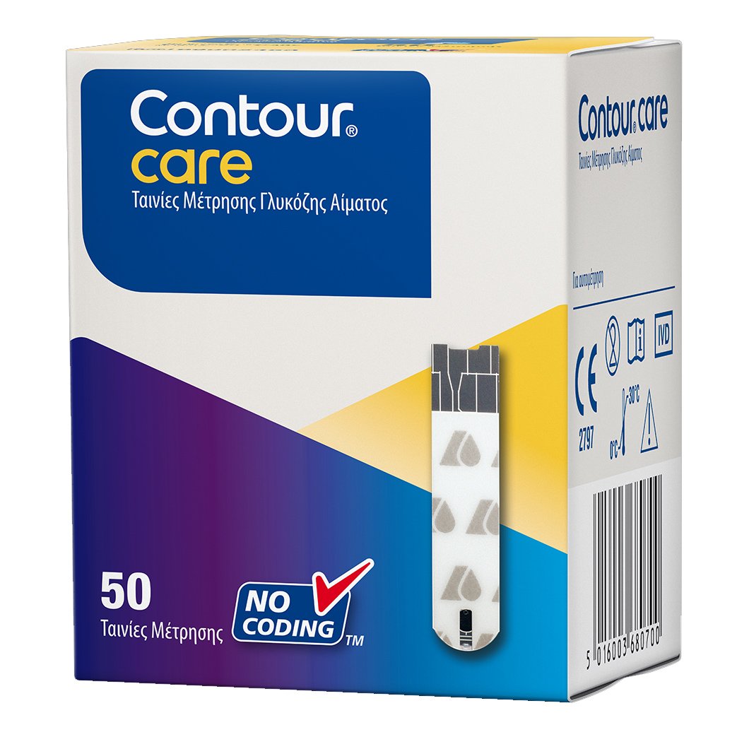 Bayer Ascensia Contour Care Ταινίες Μέτρησης Γλυκόζης Αίματος 50 Strips