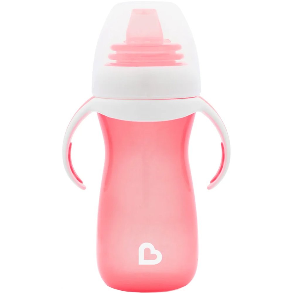 Munchkin Gentle Trainer Tall Cup 9m+ Εκπαιδευτικό Ποτηράκι με Χερούλια 300ml - Pink